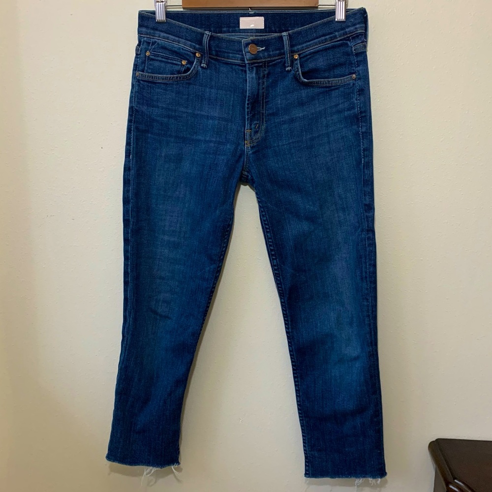 MOTHER The Dropout Boyfriend Dark Washed Jeans Size 26